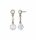 Konplott - Daily Desire - white, antique brass, earring stud dangling