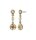 Konplott - Daily Desire - beige, antique brass, earring stud dangling