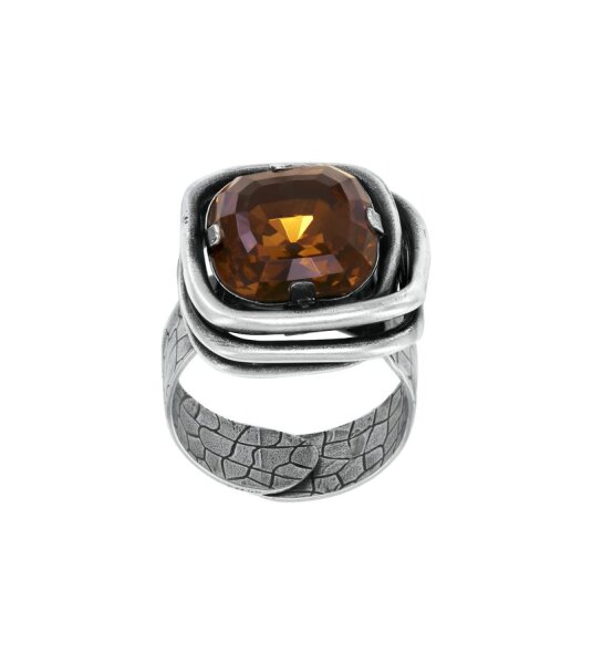 Konplott - To The Max - brown, antique silver, ring