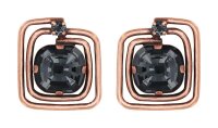 Konplott - To The Max - grey, antique copper, earring stud