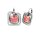 Konplott - To The Max - pink, antique silver, earring eurowire