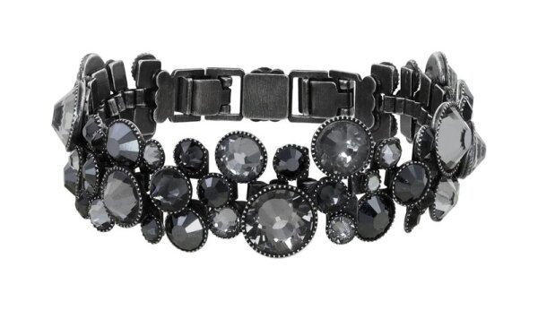 Konplott - Water Cascade Glam - black, dark antique silver, bracelet