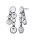 Konplott - Water Cascade Glam - Weiß, Antiksilber, Ohrringe mit Stecker und Hängelement