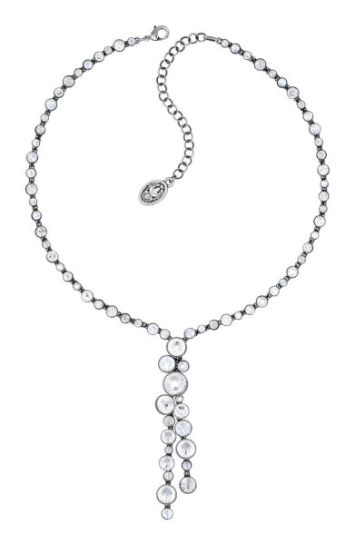 Konplott - Water Cascade Glam - Weiß, Antiksilber, Halskette Y Form