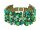 Konplott - Water Cascade Glam - green, antique brass, bracelet
