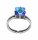 Konplott - Punk Classics - blue, crystal bermuda blue, antique silver, ring