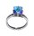Konplott - Punk Classics - Blau, crystal bermuda blue, Antiksilber, Ring