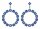 Konplott - Punk Classics - blue, crystal bermuda blue, antique silver, earring stud dangling