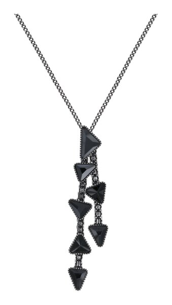 Konplott - Jumping Angles - black, jet hematite, dark antique silver, necklace pendant