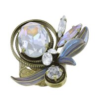 Konplott - Crystal Forest - white, antique brass, ring