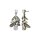 Konplott - Crystal Forest - white, antique brass, earring stud dangling