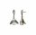 Konplott - Crystal Forest - white, antique brass, earring stud dangling