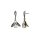 Konplott - Crystal Forest - Weiß, Antikmessing, Ohrringe mit Stecker und Hängelement