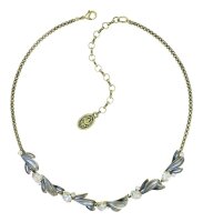 Konplott - Crystal Forest - white, antique brass, necklace