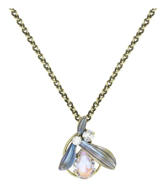 Konplott - Crystal Forest - white, antique brass, necklace pendant