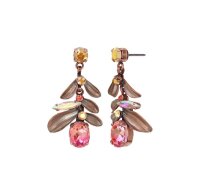 Konplott - Crystal Forest - pink, antique copper, earring...
