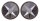 Konplott - Black Jack - black, crystal lt.chrome, antique silver, earring stud-flat