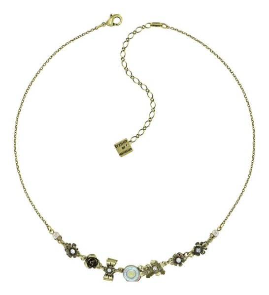Konplott - Love, Hope and Destiny - white, antique brass, necklace