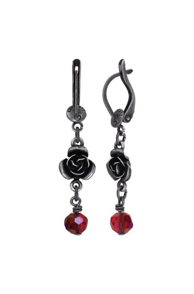 Konplott - Love, Hope and Destiny - red, dark antique silver, earring dangling