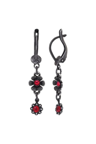 Konplott - Love, Hope and Destiny - red, dark antique silver, earring dangling