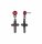 Konplott - Love, Hope and Destiny - red, dark antique silver, earring stud dangling