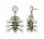 Konplott - Clubbing Bugs - white, antique brass, earring stud dangling