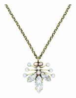 Konplott - Clubbing Bugs - white, antique brass, necklace...