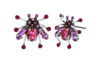 Konplott - Clubbing Bugs - red, antique silver, earring stud