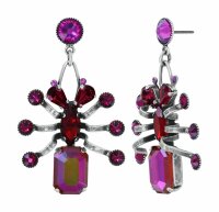 Konplott - Clubbing Bugs - red, antique silver, earring...