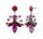 Konplott - Clubbing Bugs - red, antique silver, earring stud dangling