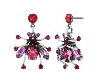 Konplott - Clubbing Bugs - red, antique silver, earring...