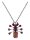 Konplott - Clubbing Bugs - red, antique silver, necklace pendant
