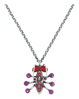 Konplott - Clubbing Bugs - red, antique silver, necklace...