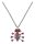 Konplott - Clubbing Bugs - red, antique silver, necklace pendant