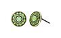 Konplott - Spell on you - green, Light antique brass, (centre:  light peridot luminous edge: peridot) , earring stud