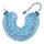 Konplott - Bead Snake Jelly - blue/green, antique silver, necklace choker-collier