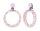 Konplott - Bead Snake Jelly - pink, antique silver, earring clip dangling