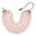 Konplott - Bead Snake Jelly - pink, antique silver, necklace choker-collier