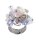 Konplott - Bead Snake Jelly - white, antique silver, ring