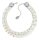 Konplott - Bead Snake Jelly - white, antique silver, necklace
