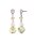 Konplott - Daily Desire - white, antique silver, earring stud dangling