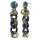 Konplott - Unchained - metallic blue, antique brass, earring stud dangling