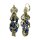 Konplott - Unchained - metallic blue, antique brass, earring eurowire dangling