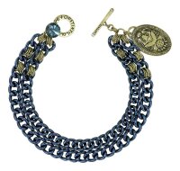 Konplott - Unchained - metallic blue, antique brass,...