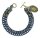 Konplott - Unchained - metallic blue, antique brass, necklace