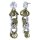 Konplott - Unchained - silver, antique brass, earring stud dangling