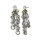 Konplott - Unchained - silver, antique brass, earring stud dangling