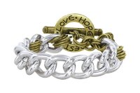 Konplott - Unchained - silver, antique brass, bracelet