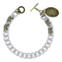 Konplott - Unchained - silver, antique brass, necklace