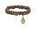 Konplott - Unchained - brown, antique brass, bracelet elastic